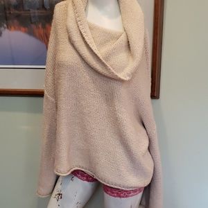 Slouchy cream cowl neck sweater